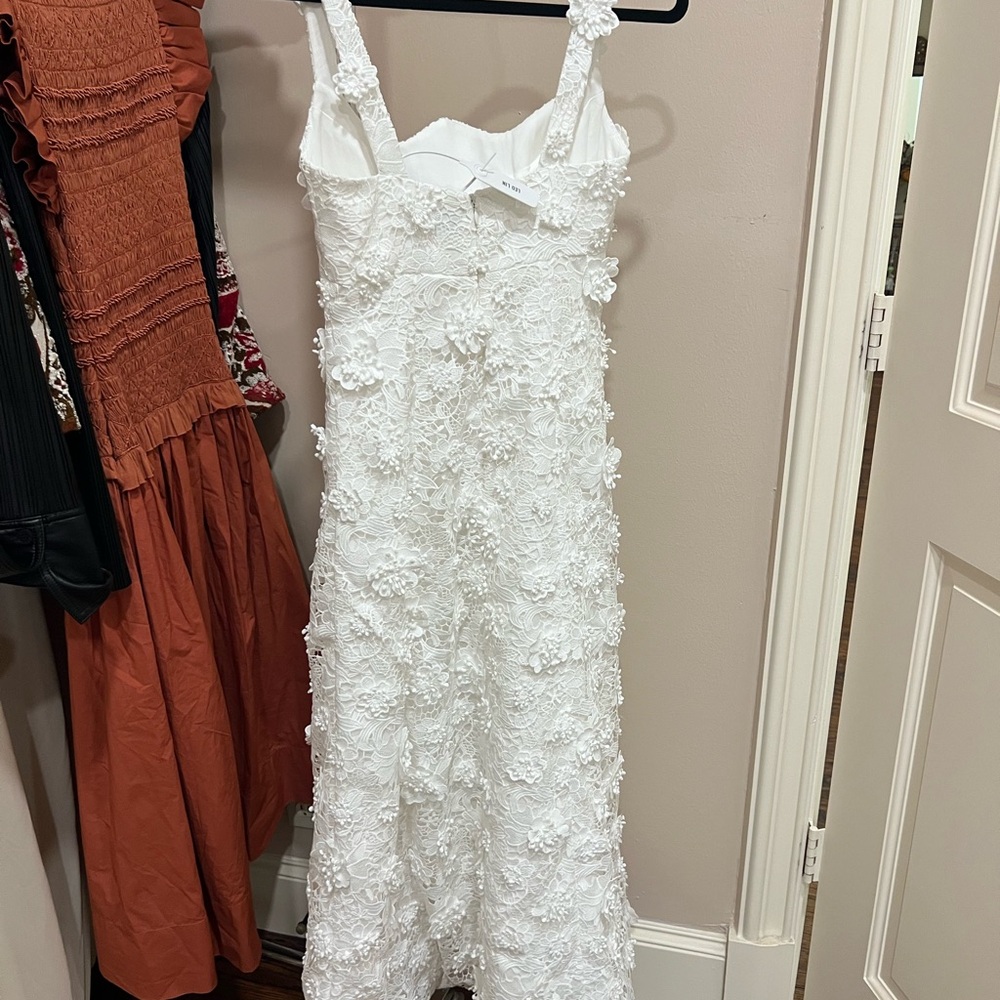 Leo Lin Odette Lace Midi Dress Size 2 - Picture 6 of 8